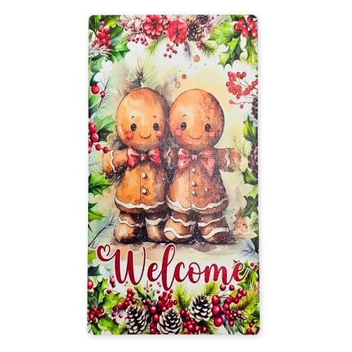 Nyomtatott fa tábla - Welcome mézi akasztós tábla