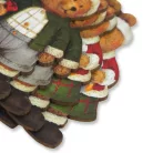 Nyomtatott dekorkarton - Karácsonyi piros maci pár 4db/csomag