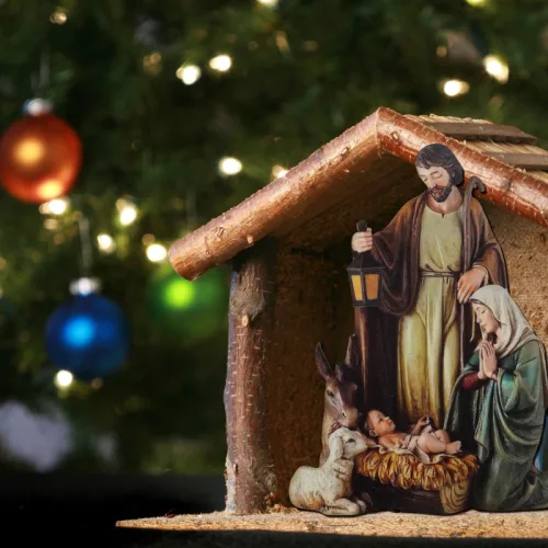 Nyomtatott dekorkarton - Betlehem 10,5x13cm