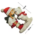 Nyomtatott dekorkarton - Kislány macival 10x13cm