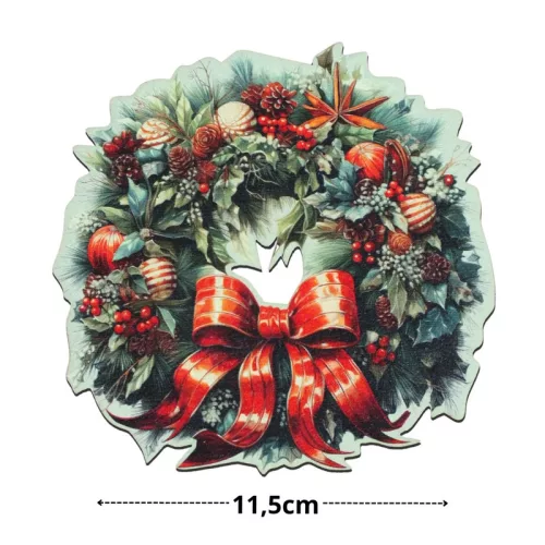 Nyomtatott fa tábla - Koszorú koszorúközép 11,5cm