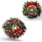 Nyomtatott fa tábla - Koszorú koszorúközép 11,5cm