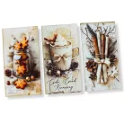 Nyomtatott dekorkarton - Vintage fehér téma táblák 3db/csomag