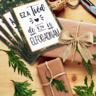 Nyomtatott dekorkarton - Ajándék kísérő táblák humoros 4db/csomag