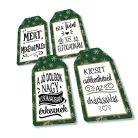 Nyomtatott dekorkarton - Ajándék kísérő táblák humoros 4db/csomag