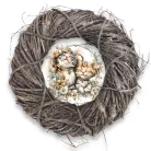 Nyomtatott fa tábla koszorú közép - 2 cicás 11,8cm