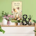 Nyomtatott fa tábla - Na szia Tavasz 13x24,3cm