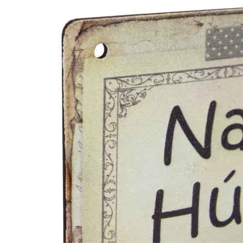 Nyomtatott fa tábla - Na szia Húsvét 13x24,3cm