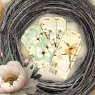 Nyomtatott dekorkarton - Tavaszi zöld téma OKOSÁR 11db/csomag