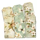 Nyomtatott dekorkarton - Tavaszi zöld téma biléták 6db/csomag