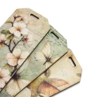 Nyomtatott dekorkarton - Tavaszi zöld téma biléták 6db/csomag