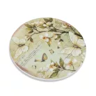 Nyomtatott fa tábla koszorú közép - Tav.zöld téma 11,8cm