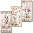 Nyomtatott dekorkarton - Húsvéti RSZ téma táblák 3db/csomag