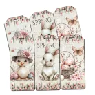 Nyomtatott dekorkarton - Húsvéti RSZ téma biléták 6db/csomag