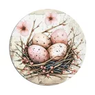 Nyomtatott fa tábla - Húsvéti RSZ téma 11,8cm