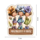  Nyomtatott dekorkarton - Tavasz virágos lányok 2db/csomag