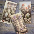   Nyomtatott fa tábla - Húsvéti pasztell téma  - OKOSÁR 11db/csomag