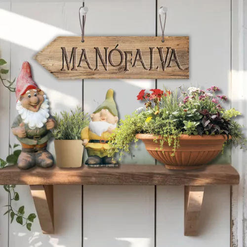 Nyomtatott fa nyíl - Manófalva 30cm