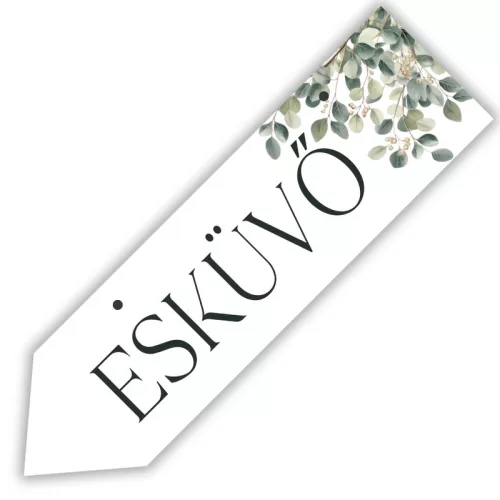 Nyomtatott fa nyíl bal - Esküvő 30cm