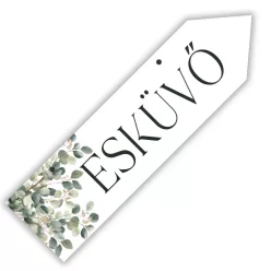 Nyomtatott fa nyíl jobb - Esküvő 30cm