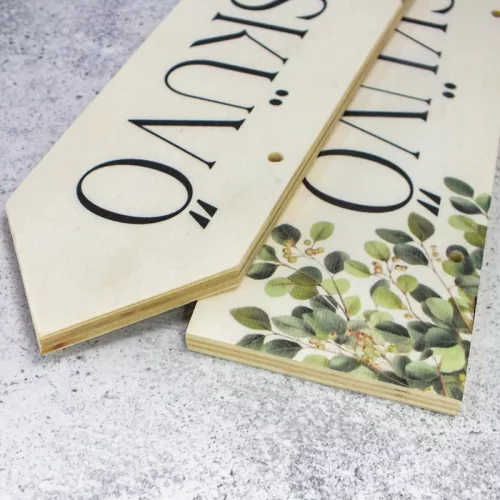 Nyomtatott fa nyíl jobb - Esküvő 30cm