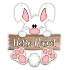 Nyomtatott dekorkarton - Hello húsvét nyúl
