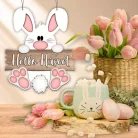 Nyomtatott dekorkarton - Hello húsvét nyúl