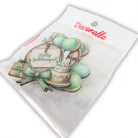 Nyomtatott dekorkarton - Lufis torta szülinap 3db/csomag