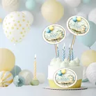  Nyomtatott dekorkarton - Ovál tábla szülinap 3db/csomag