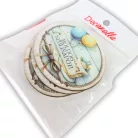  Nyomtatott dekorkarton - Ovál tábla szülinap 3db/csomag