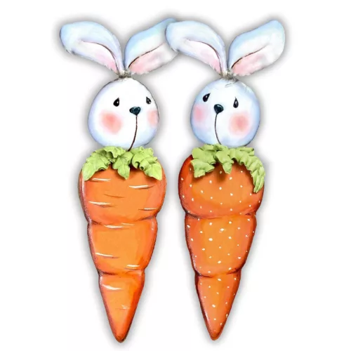 Nyomtatott dekorkarton - Nyuszi-répa 2db/csomag