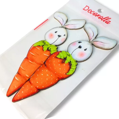 Nyomtatott dekorkarton - Nyuszi-répa 2db/csomag