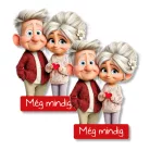 Nyomtatott dekorkarton - Szenior szerelmes pár 2db/csomag
