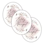 Nyomtatott dekorkarton - Nőnapi ovál tábla - pasztell rózsaszín 3db/cs