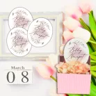 Nyomtatott dekorkarton - Nőnapi ovál tábla - pasztell rózsaszín 3db/cs