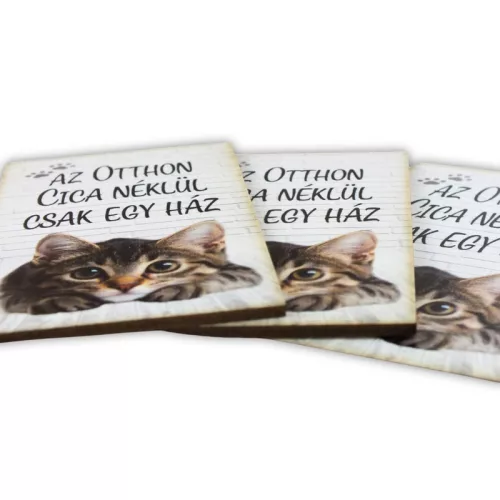 Nyomtatott dekorkarton - Az otthon cica nélkül 3db/csomag