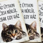 Nyomtatott dekorkarton - Az otthon cica nélkül 3db/csomag