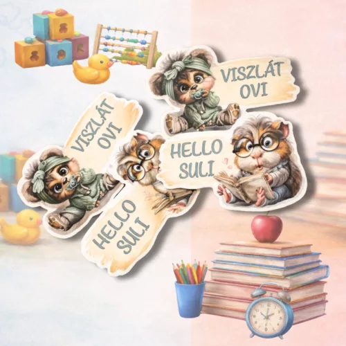 Nyomtatott dekorkarton - Viszlát ovi... 2db/csomag