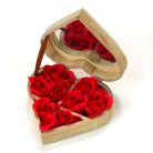 Fa tükrös szív doboz