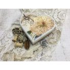 Fa tükrös szív doboz