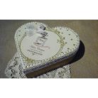 Fa tükrös szív doboz