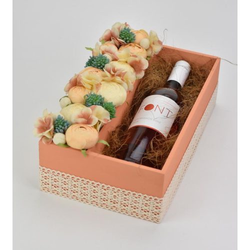 Natúr fa süti+virág kínáló