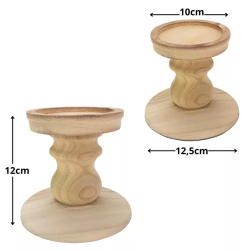 Natúr fa gyertyatartó Dali 12cm