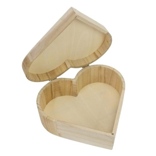 Natúr fa szív doboz