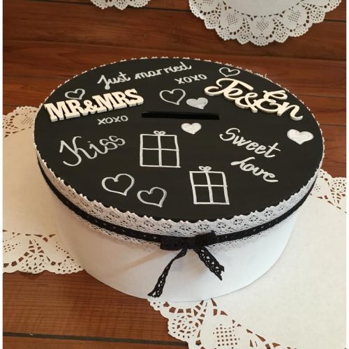 Papírdoboz fekete 3db/szett