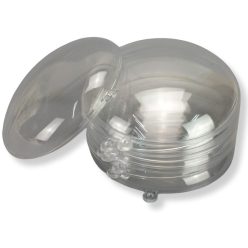  Ajándéktartó gömb műanyag lapos 11cm 5db/cs 60/#