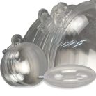  Ajándéktartó gömb műanyag lapos 11cm 5db/cs 60/#