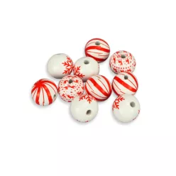 Skandináv karácsonyi fagolyó 25mm 10db/csomag