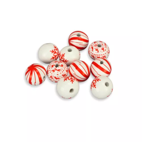 Skandináv karácsonyi fagolyó 25mm 10db/csomag