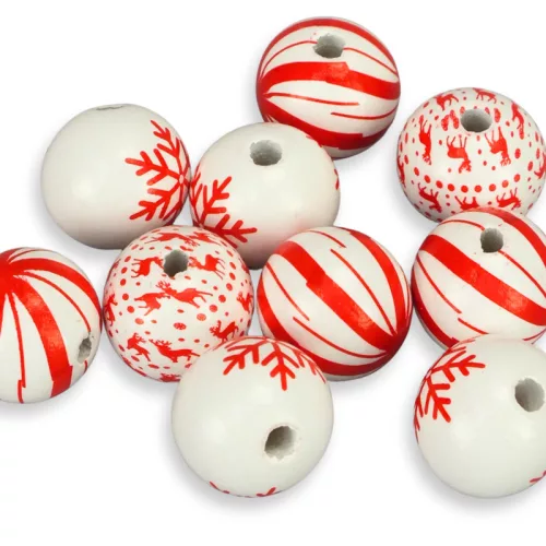 Skandináv karácsonyi fagolyó 25mm 10db/csomag